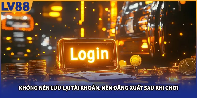 Không nên lưu lại tài khoản, nên đăng xuất sau khi chơi