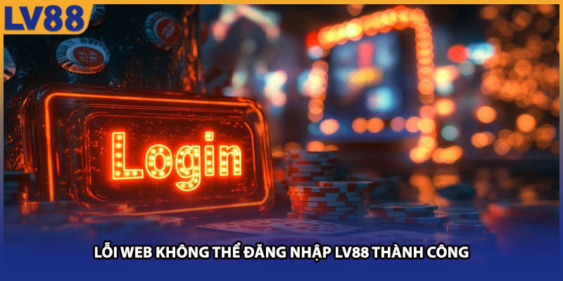 Lỗi web không thể đăng nhập LV88 thành công